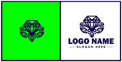 Diamond ring icon Gemstone ring Diamond band Sparkling ring flat logo sign .. 스톡 일러스트