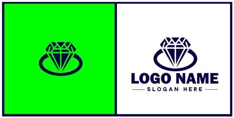Diamond ring icon Gemstone ring Diamond band Sparkling ring flat logo sign .. イラスト素材