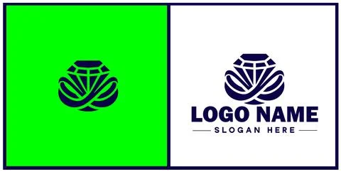 Diamond ring icon Gemstone ring Diamond band Sparkling ring flat logo sign .. イラスト素材