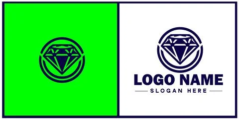 Diamond ring icon Gemstone ring Diamond band Sparkling ring flat logo sign .. 스톡 일러스트