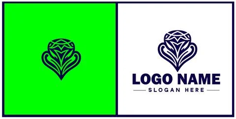 Diamond ring icon Gemstone ring Diamond band Sparkling ring flat logo sign .. 스톡 일러스트