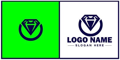 Diamond ring icon Gemstone ring Diamond band Sparkling ring flat logo sign .. イラスト素材