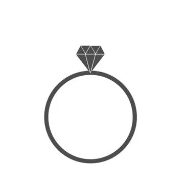 Diamond Ring Icon Stock Illustration
