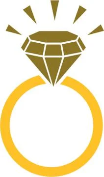 Diamond ring icon Stock Illustration