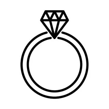 Diamond Ring Icon Stock Illustration