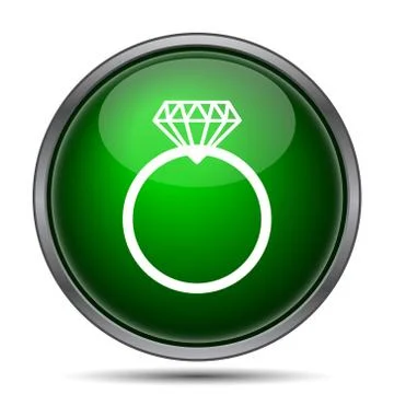 Diamond ring icon. Internet button on white background.. Stock Illustration