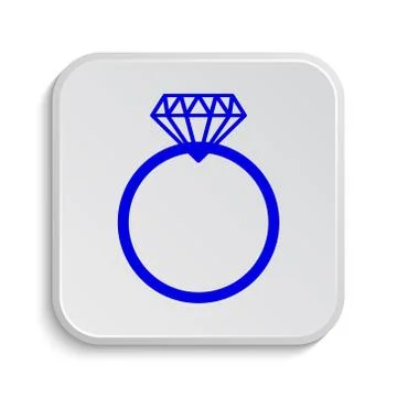 Diamond ring icon. Internet button on white background.. Stock Illustration