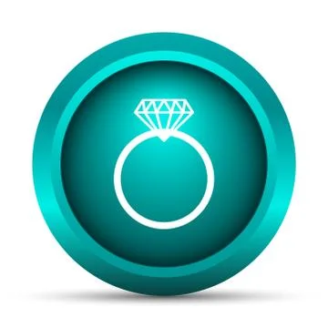 Diamond ring icon. Internet button on white background.. Stock Illustration