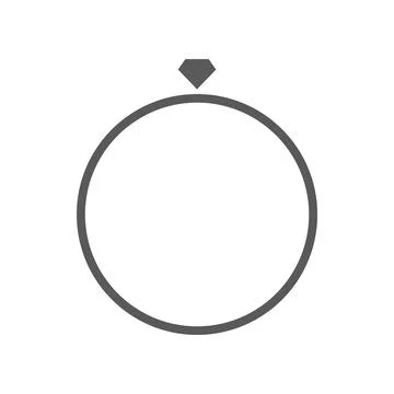 Diamond ring icon logo design template Stock Illustration