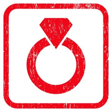 Diamond Ring Icon Rubber Watermark イラスト素材