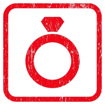 Diamond Ring Icon Rubber Watermark イラスト素材