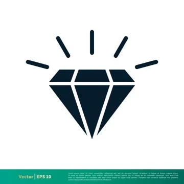 Diamond Ring Icon Vector Logo Template Illustration Design EPS 10. Stock Illustration
