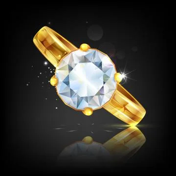 Diamond Ring Stock Illustration