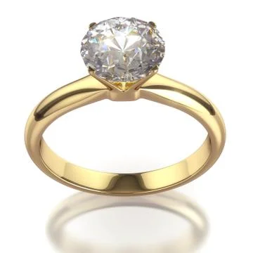 Diamond ring - isolated on white background with clipping path. Stock-Illustration