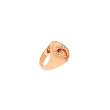 Diamond ring isolated on white background. Ring with diamonds. Yellow gold. Stock Photos