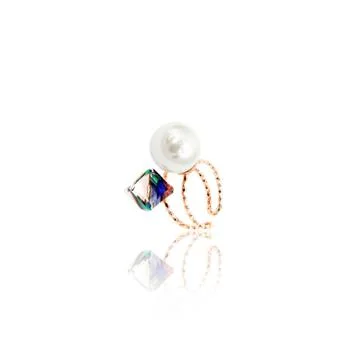 Diamond Ring isolated on white. Stock Photos