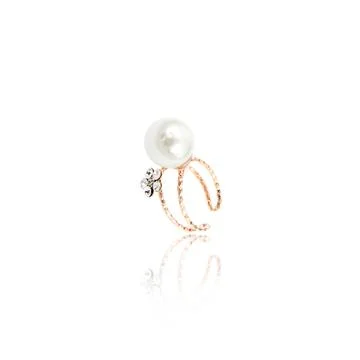 Diamond Ring isolated on white. Stock Photos