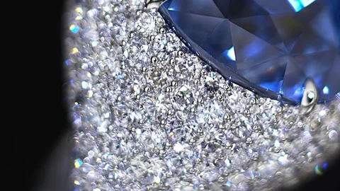 Diamond ring, not 3D, it's video shooting only. Extreme close up. Stock Footage 85875332