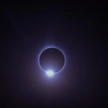 Diamond ring phase from the great American total solar eclipse Stock Photos