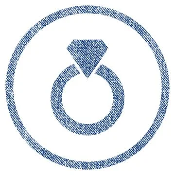 Diamond Ring Rounded Fabric Textured Icon イラスト素材