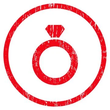 Diamond Ring Rounded Grainy Texture Icon 스톡 일러스트