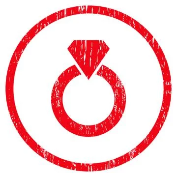 Diamond Ring Rounded Grainy Texture Icon 스톡 일러스트