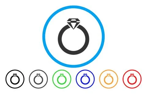 Diamond Ring Rounded Icon イラスト素材