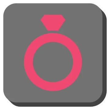 Diamond Ring Rounded Square Button イラスト素材