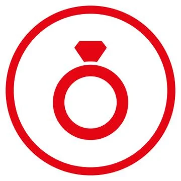 Diamond Ring Rounded Vector Icon 스톡 일러스트