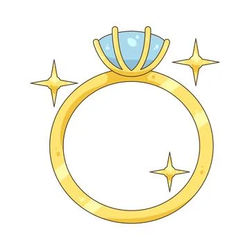Diamond ring sparkle Stock Illustration