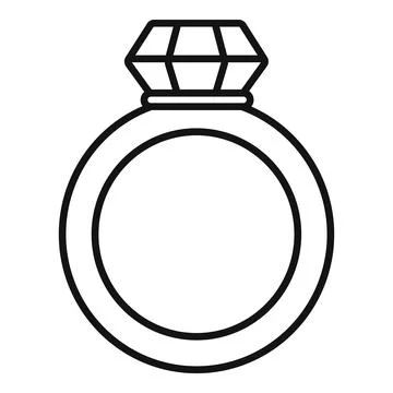 Diamond ring symbolizing love and commitment on white background Illustrazione stock