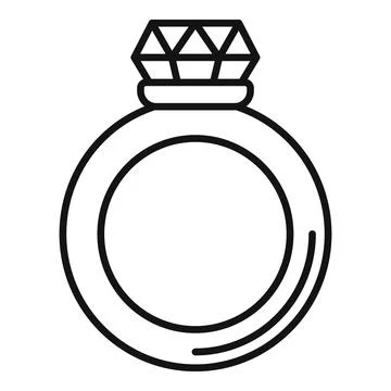 Diamond ring symbolizing love, commitment, and everlasting bond Stock Illustration
