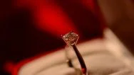 Diamond Ring. Valentine's Day Gift Stock Footage