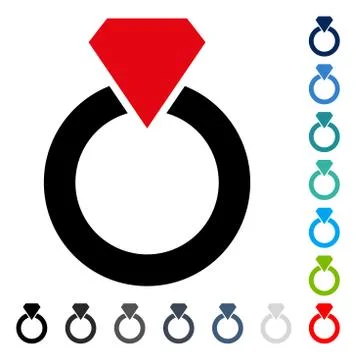Diamond Ring Vector Icon Illustrazione stock