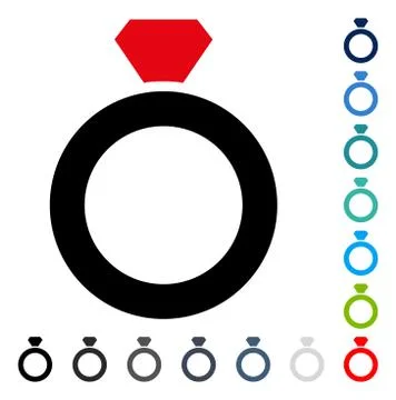 Diamond Ring Vector Icon Stock Illustration