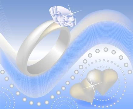 Diamond Ring wedding gift Stock Illustration