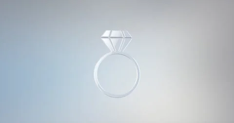 Diamond Ring White 3d Icon Stock Footage 68029762