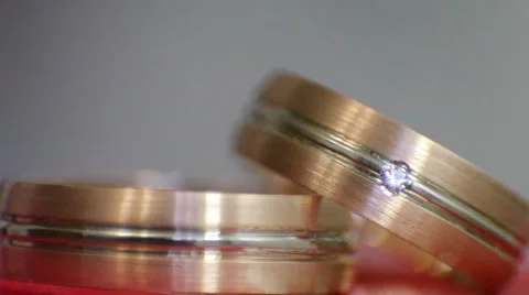 Diamond rings in light close-up Stock Footage 55490690