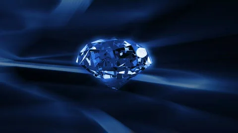 Diamond rotating against abstract background,seamless loop Stock Footage