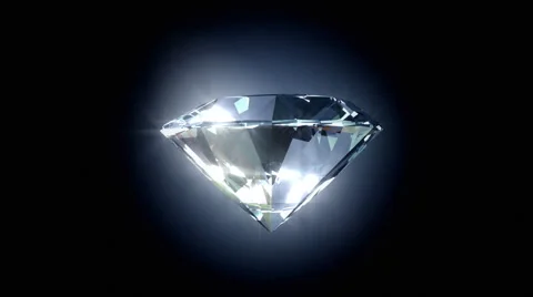 Diamond rotating against dark background, seamless loop Stock Footage 5903281