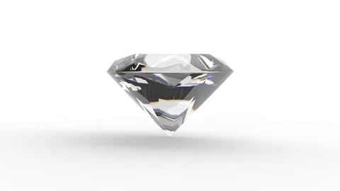 Diamond Rotation Animation 3D Rendering Stock Footage 104307405