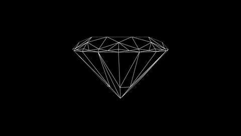 Diamond Rotation Animation Stock Footage 104307396