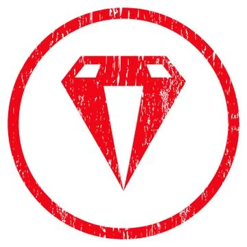 Diamond Rounded Grainy Texture Icon Illustrazione stock