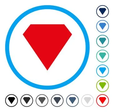 Diamond Rounded Vector Icon Stock Illustration