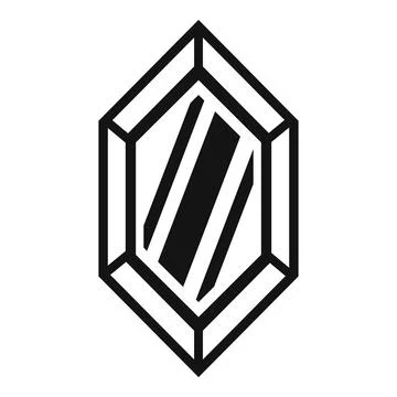 Diamond ruby icon, simple style Stock Illustration