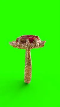 Diamond ruby ring with green background Stock Illustration