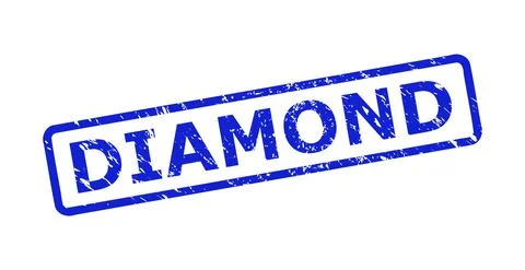 DIAMOND Seal with Corroded Texture and Rounded Rectangle Frame イラスト素材