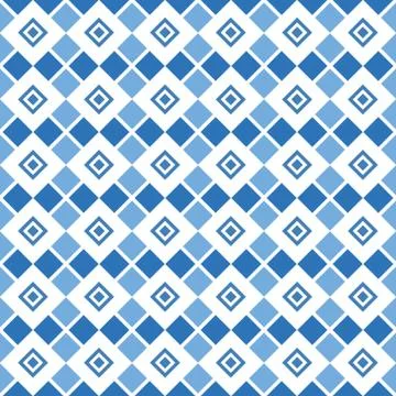 Diamond Seamless Geometric Pattern Vector on Isolated White Background Stock Illustration