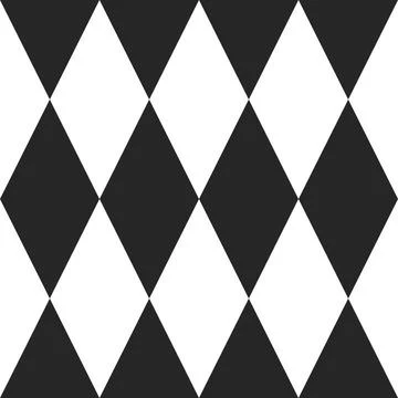 Diamond seamless pattern, black and white rhombuses, vector illustration Stock Illustration