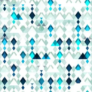 Diamond seamless pattern. Grunge effect Illustrazione stock